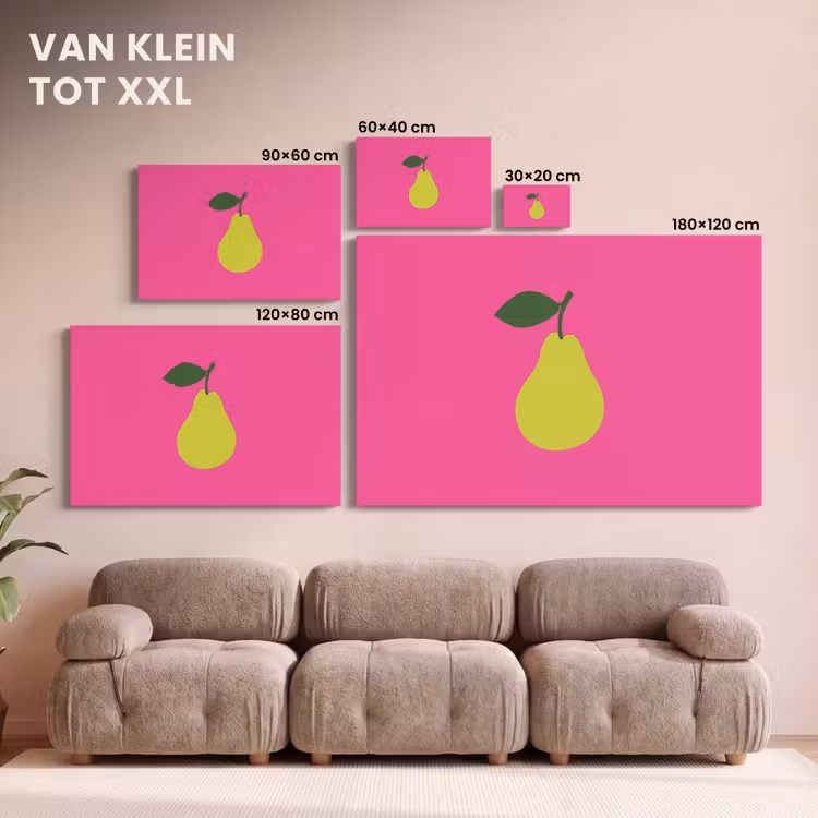 Canvas schilderij - Illustratie - Fruit - Peer - Groen — 7