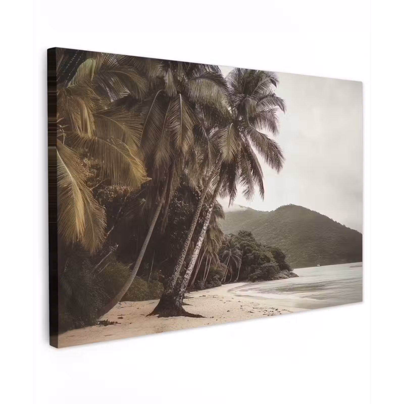 Canvas schilderij - Eiland - Palmboom - Zee — 1