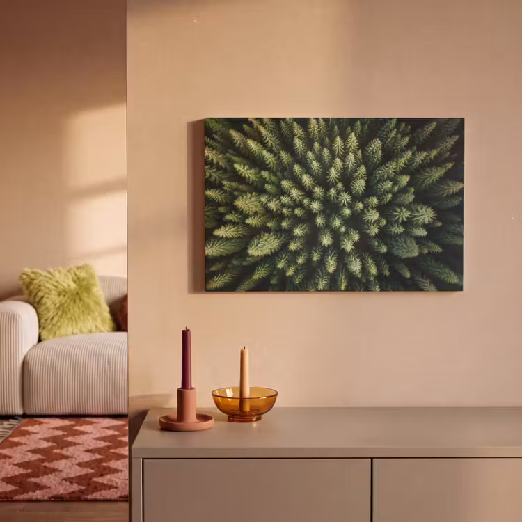 Canvas schilderij - Bomen - Naaldwoud - Structuur — 2