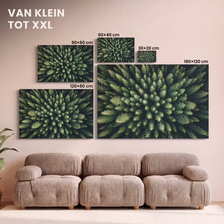 Canvas schilderij - Bomen - Naaldwoud - Structuur — 8