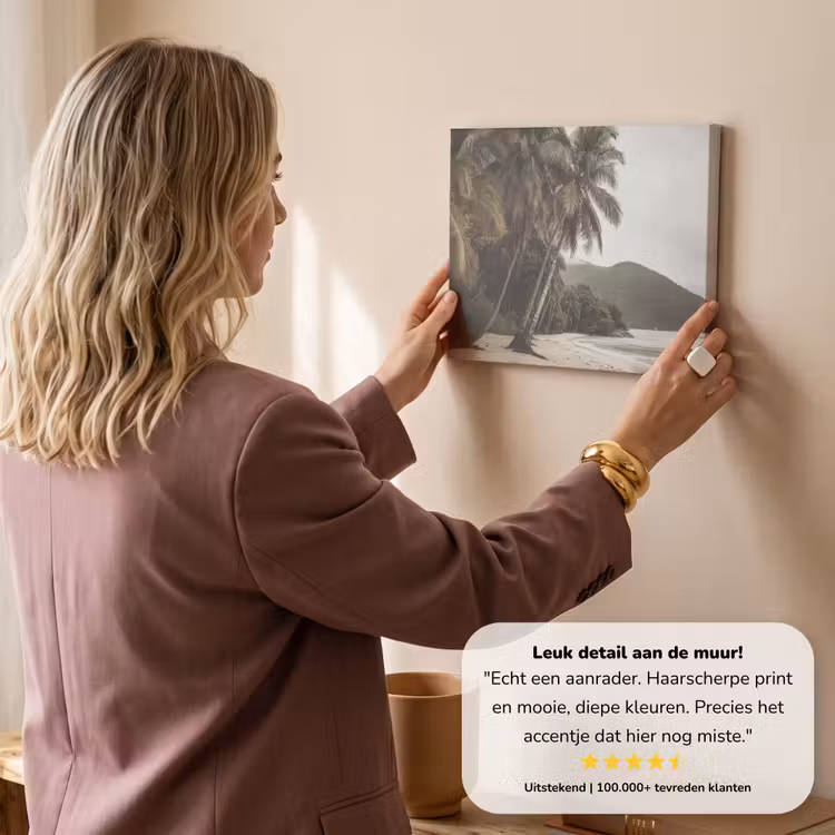 Canvas schilderij - Eiland - Palmboom - Zee — 3