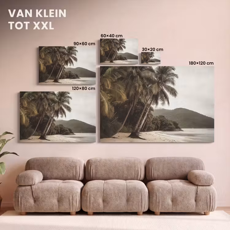 Canvas schilderij - Eiland - Palmboom - Zee — 8