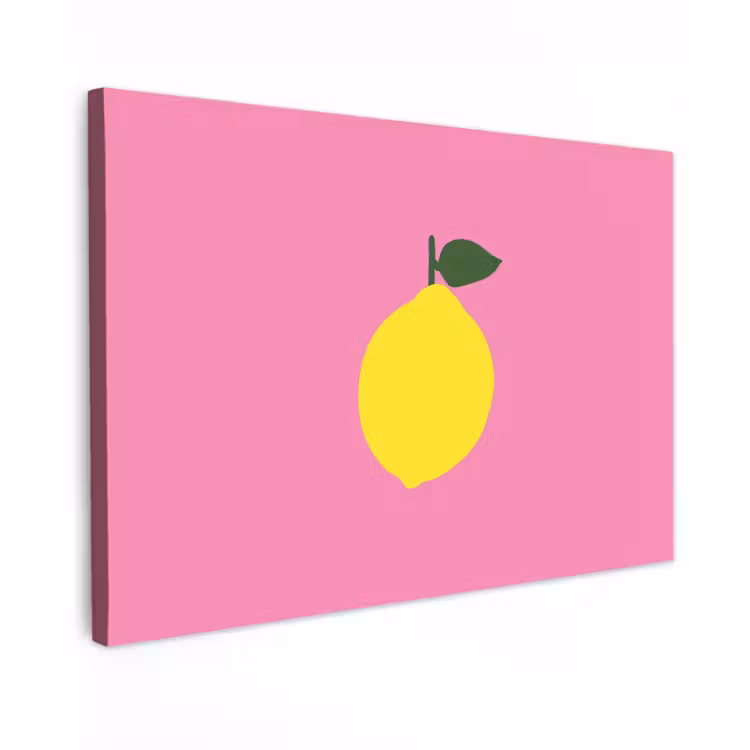 Canvas schilderij - Citroen - Geel - Fris — 1