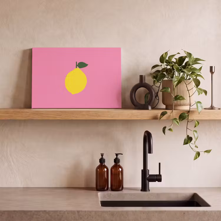 Canvas schilderij - Citroen - Geel - Fris — 4