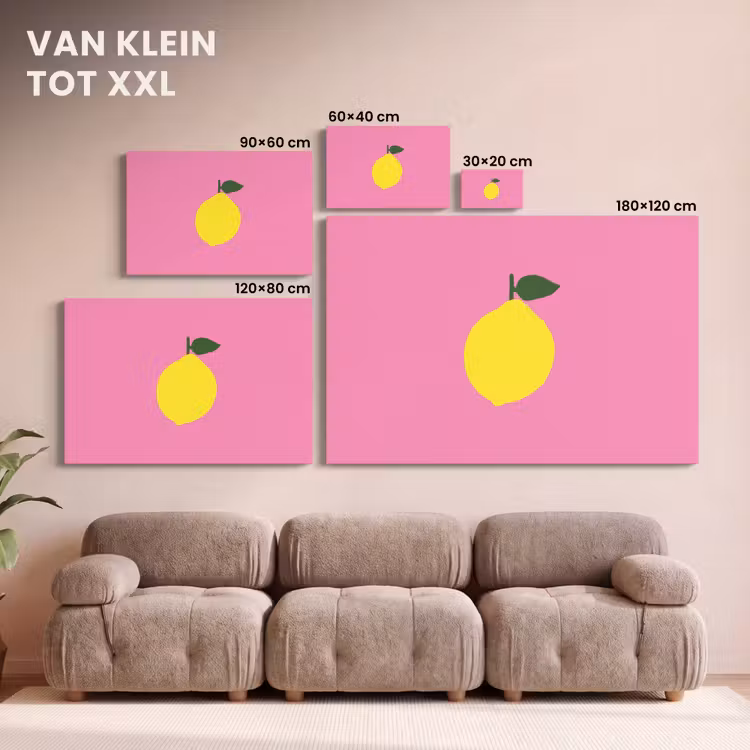 Canvas schilderij - Citroen - Geel - Fris — 7