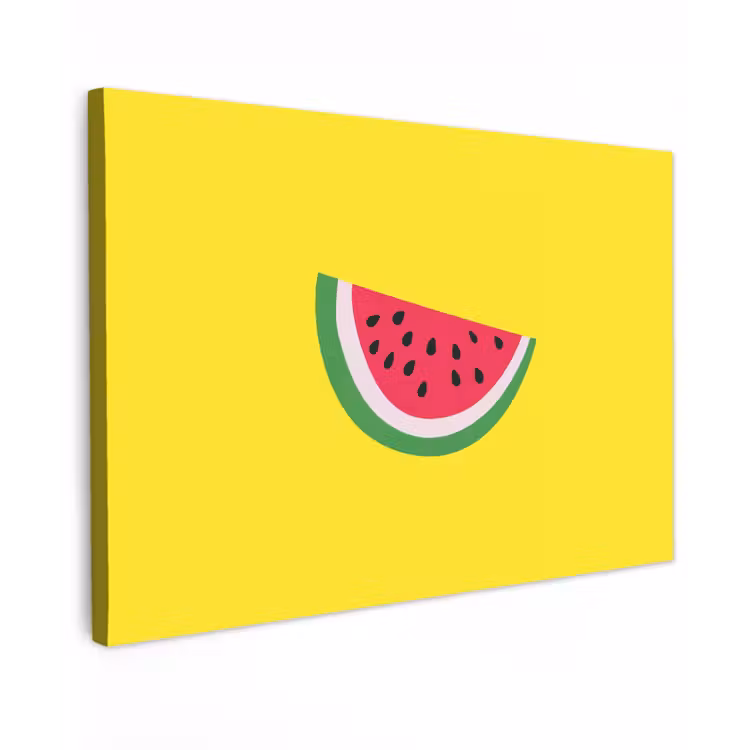 Canvas schilderij - Fruit - Watermeloen - Geel — 1