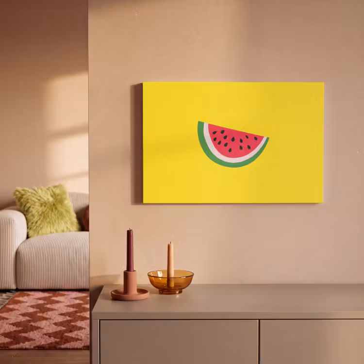 Canvas schilderij - Fruit - Watermeloen - Geel — 2