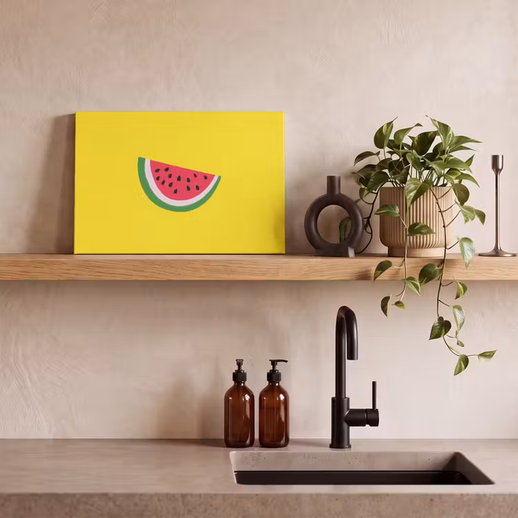 Canvas schilderij - Fruit - Watermeloen - Geel — 4