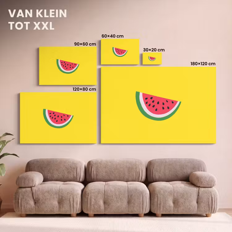 Canvas schilderij - Fruit - Watermeloen - Geel — 7