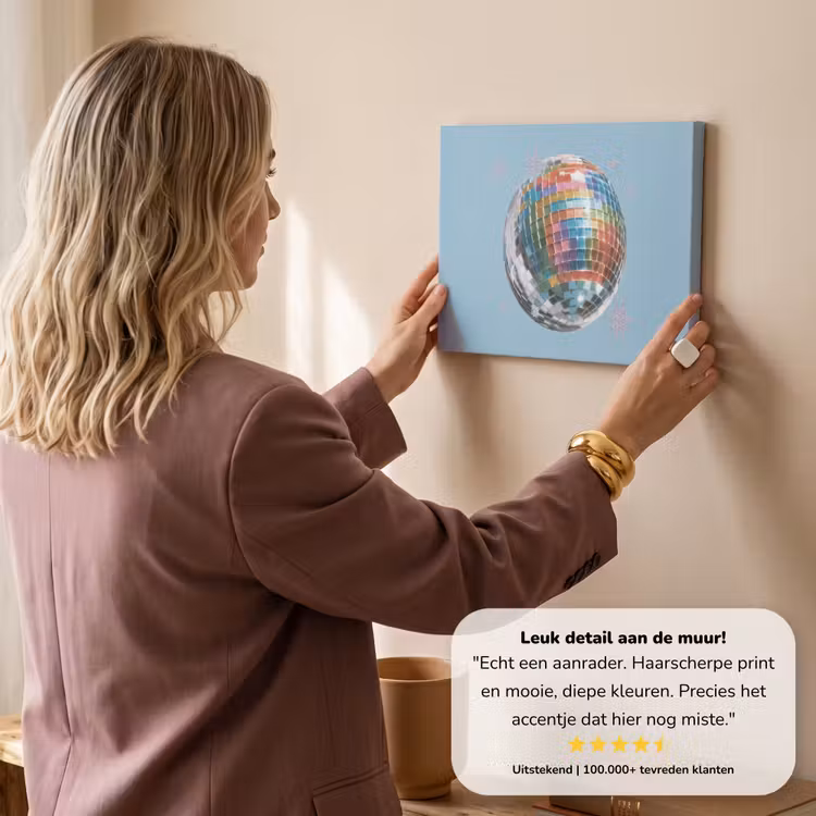 Canvas schilderij - Discobal - Glinsterende sterren - Regenboog — 3