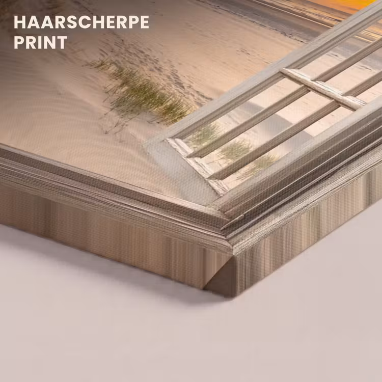 Canvas schilderij - Doorkijk - Strand - Duinen - Natuur - Landschap — 5