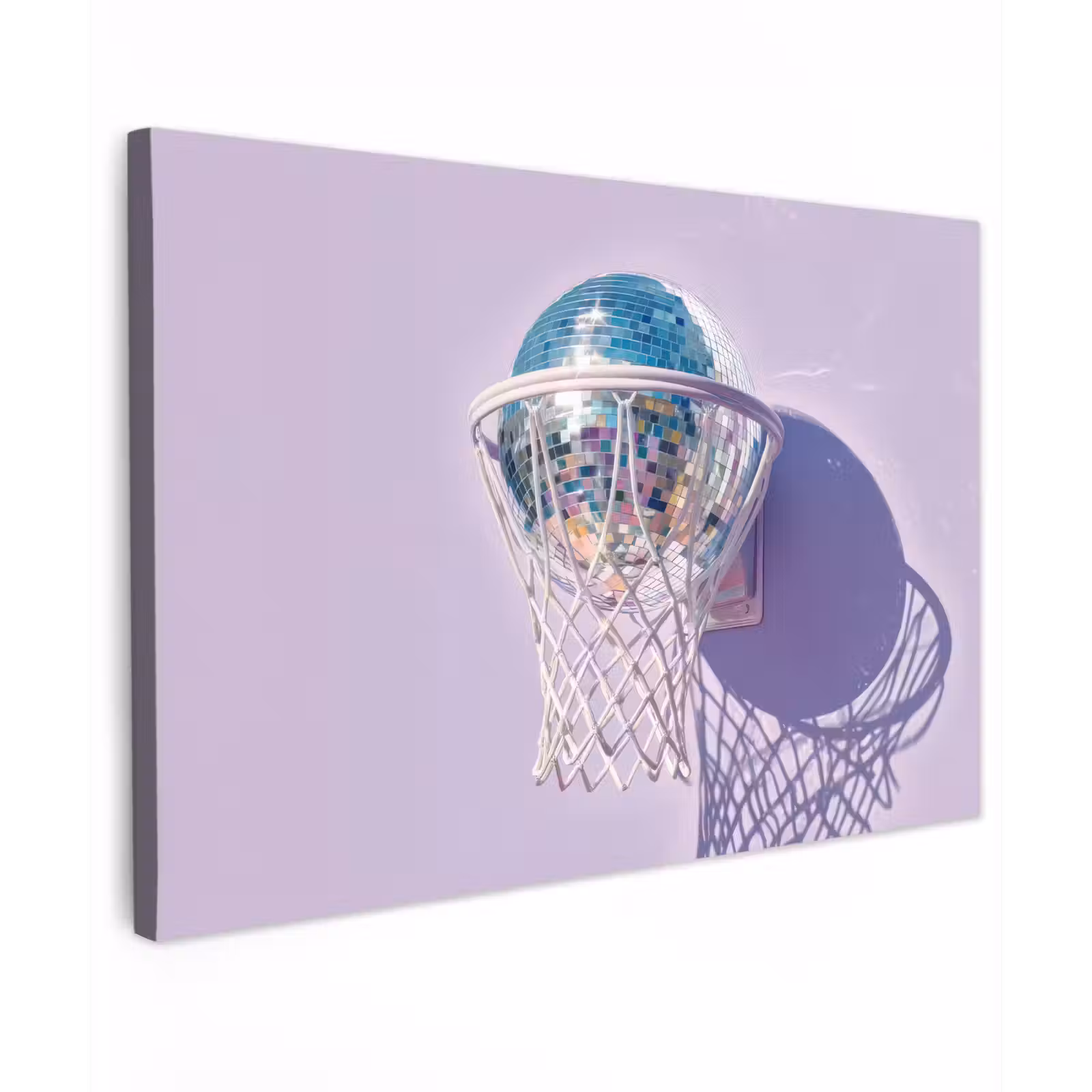 Canvas schilderij - Discobal - Basketbalring - Grafisch — 1