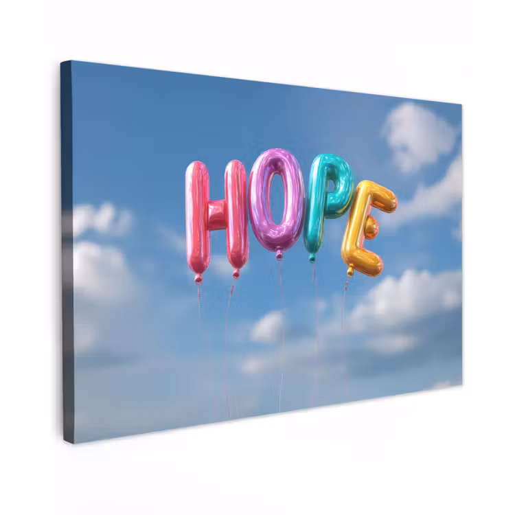 Canvas schilderij - Ballonen - Lucht - Hope — 1