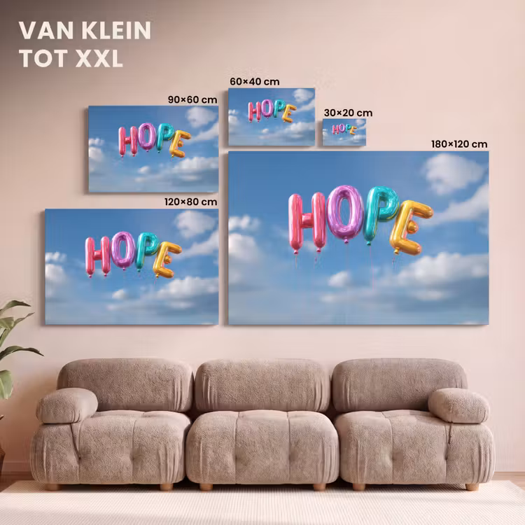 Canvas schilderij - Ballonen - Lucht - Hope — 8