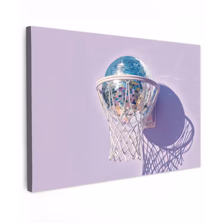 Canvas schilderij - Discobal - Basketbalring - Grafisch — 1