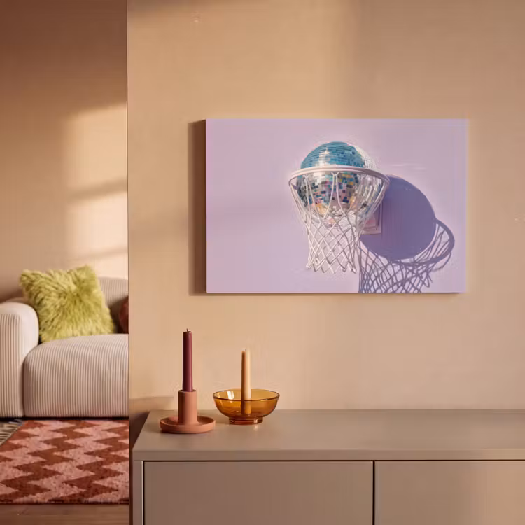 Canvas schilderij - Discobal - Basketbalring - Grafisch — 2