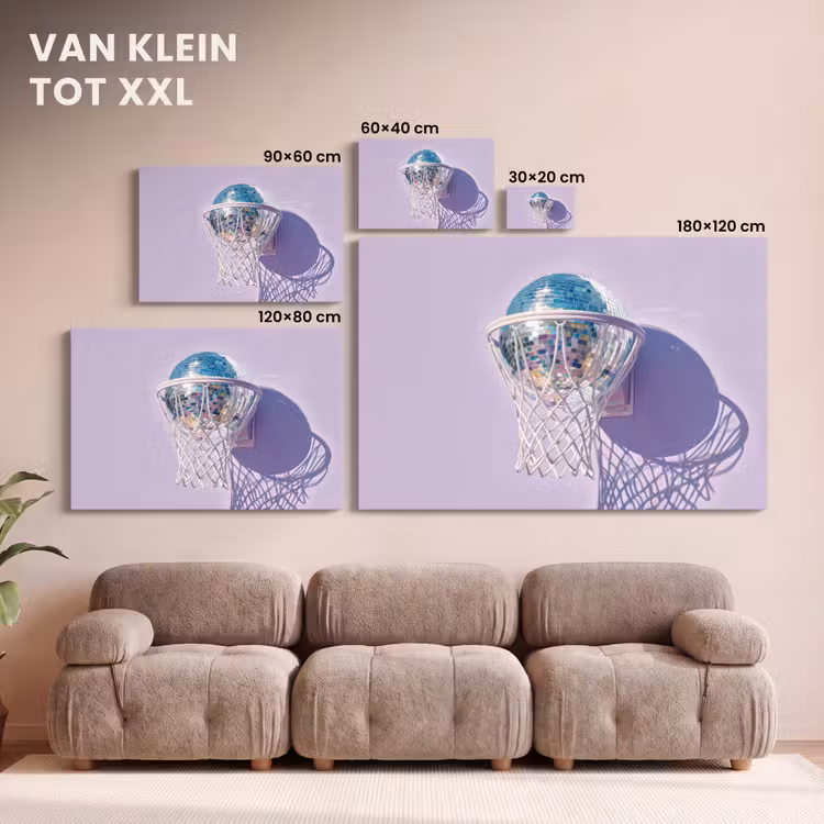 Canvas schilderij - Discobal - Basketbalring - Grafisch — 8