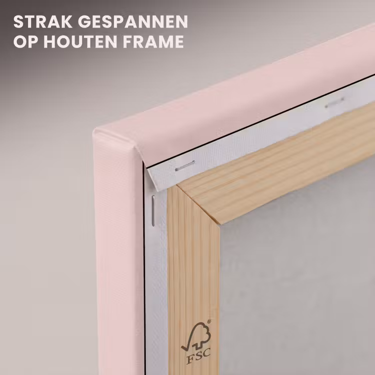 Canvas schilderij - Hond - Hartjes - Roze — 7