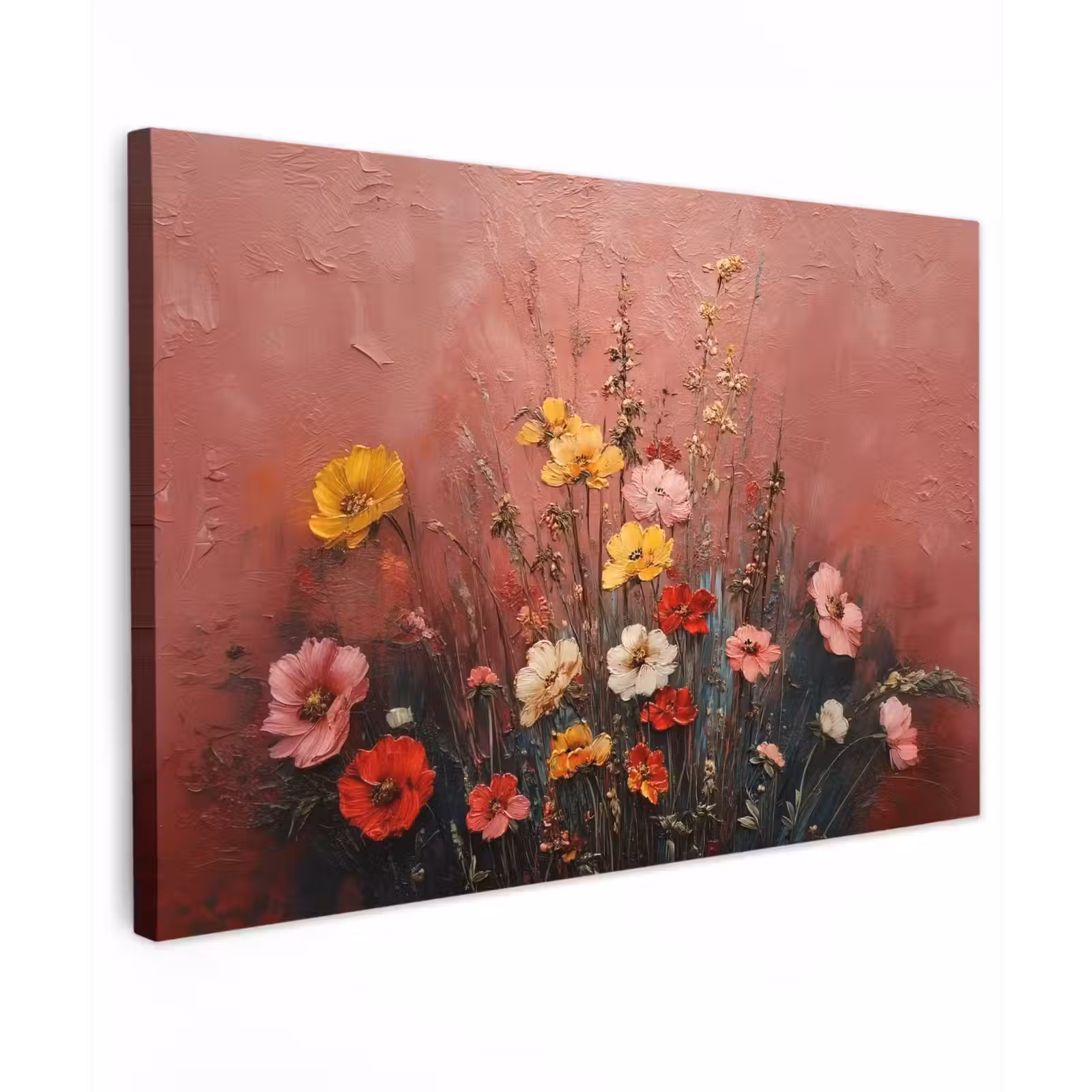 Canvas schilderij - Bloemenboeket - Fijne details - Roze — 1