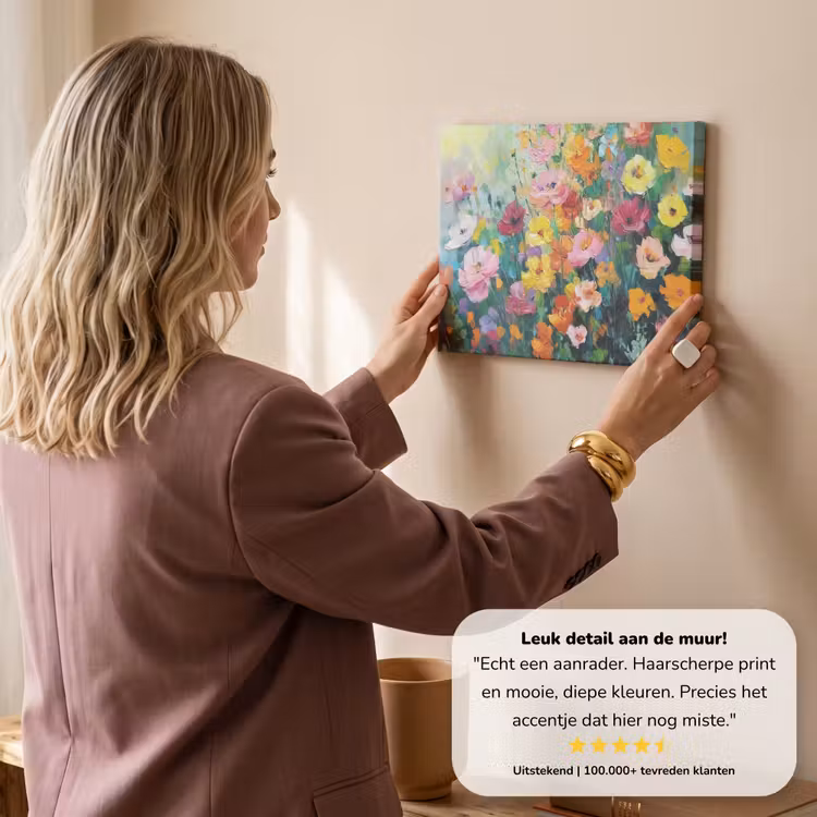 Canvas schilderij - Bloemen explosie - Heldere kleuren - Vrolijk — 3