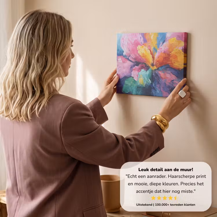Canvas schilderij - Bloemexplosie - Veelkleurig - Bewegend — 3