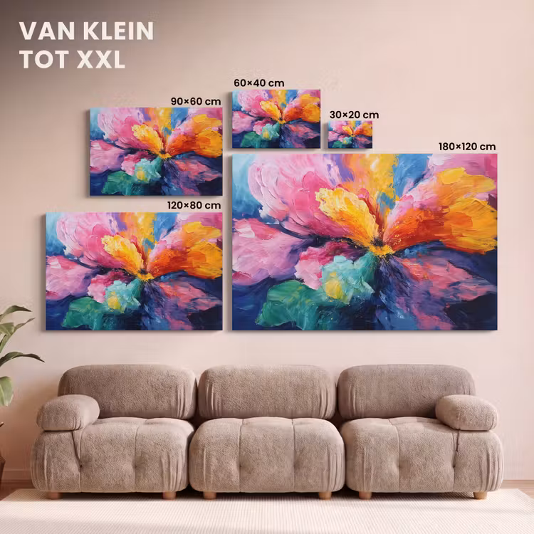 Canvas schilderij - Bloemexplosie - Veelkleurig - Bewegend — 8