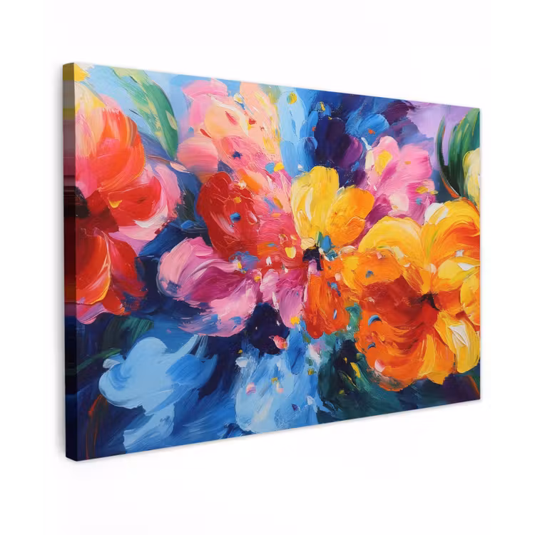 Canvas schilderij - Golvend - Energie - warm — 1