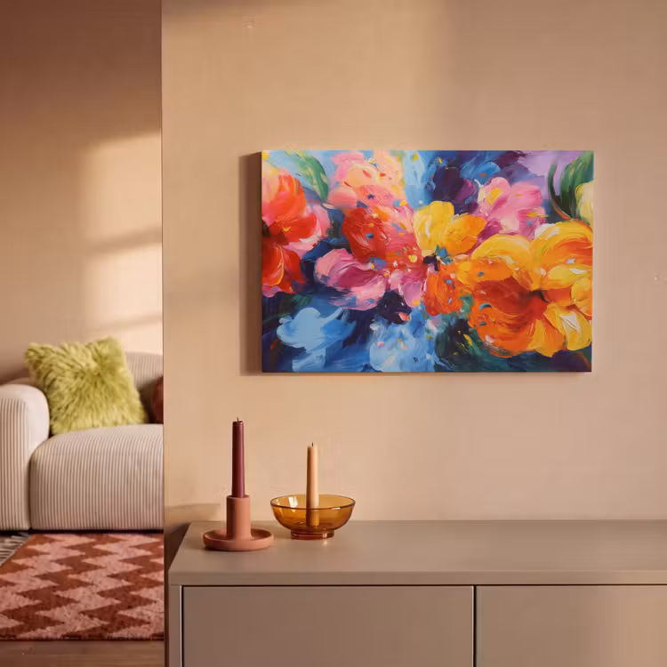 Canvas schilderij - Golvend - Energie - warm — 2