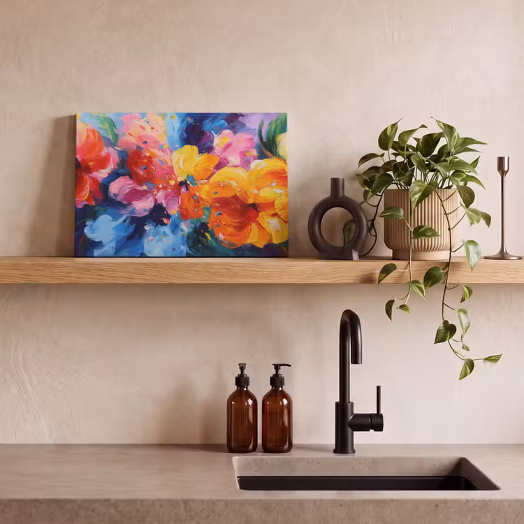 Canvas schilderij - Golvend - Energie - warm — 4