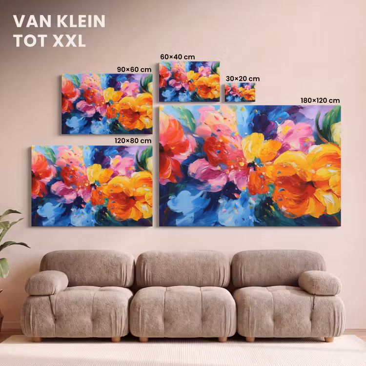 Canvas schilderij - Golvend - Energie - warm — 8