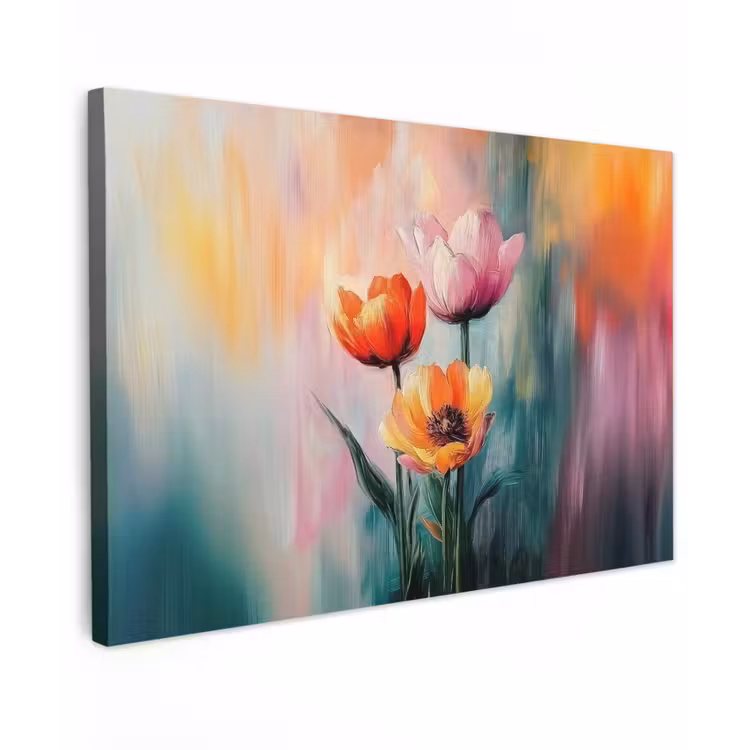 Canvas schilderij - Dromerig - Bloemen - Verfijnde details — 1