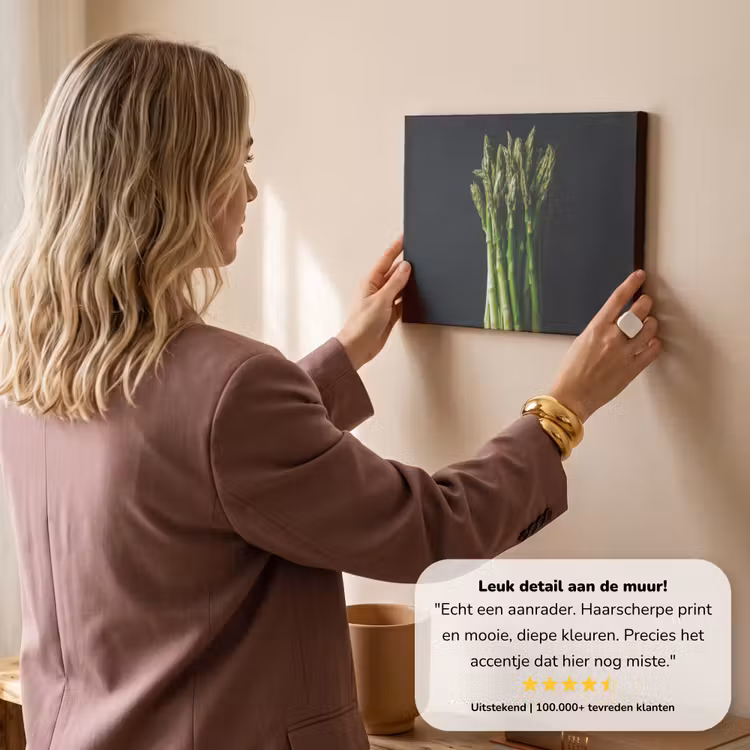 Canvas schilderij - Asperges - Felgroen — 3