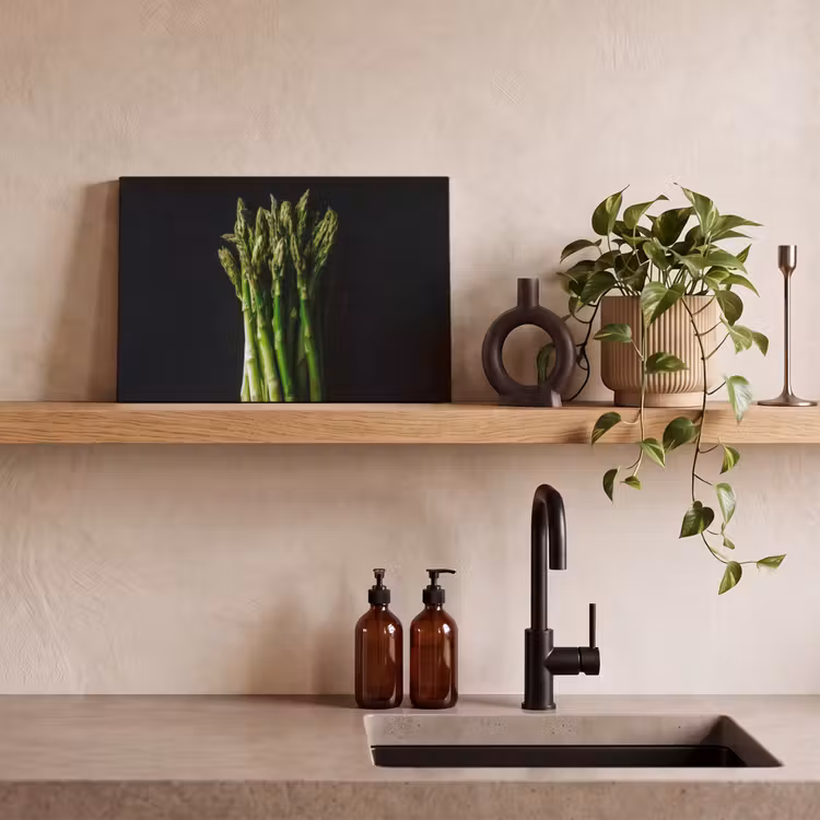 Canvas schilderij - Asperges - Felgroen — 4