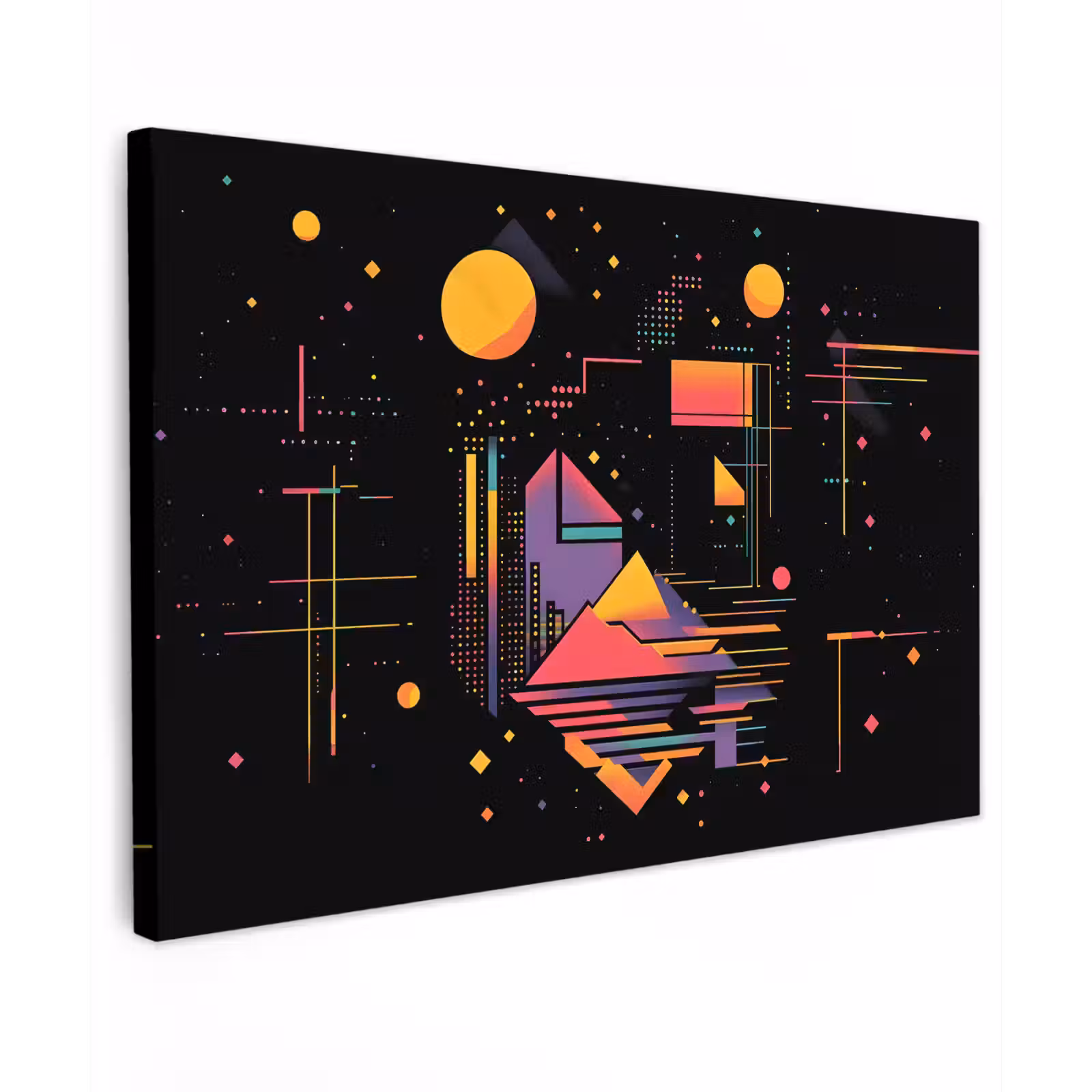 Canvas schilderij - Abstract - Vormen - Lijnen - Kleurrijk — 1
