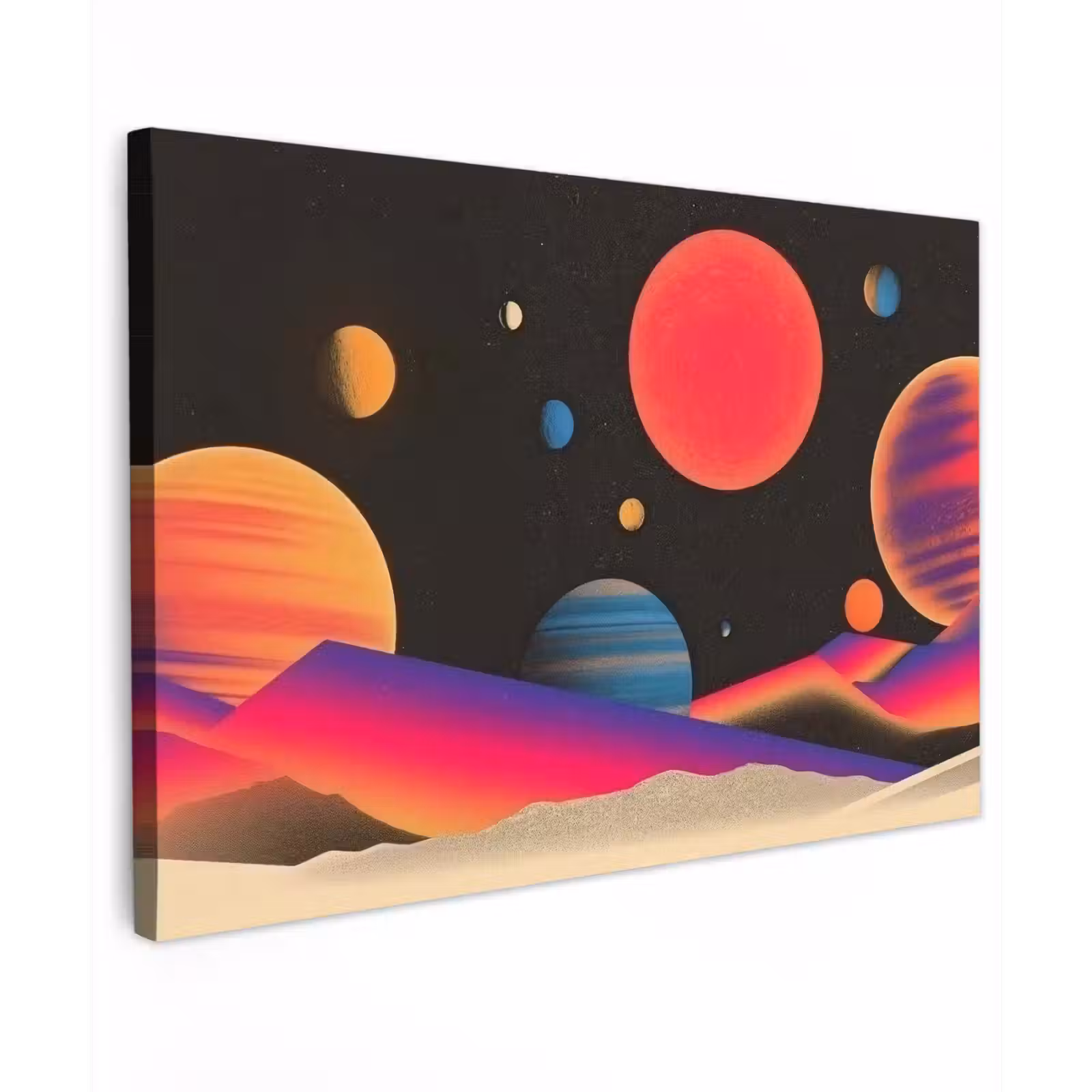 Canvas schilderij - Hemel - Planeten - Felgekleurd — 1