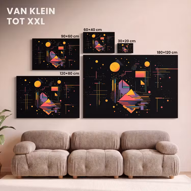 Canvas schilderij - Abstract - Vormen - Lijnen - Kleurrijk — 8