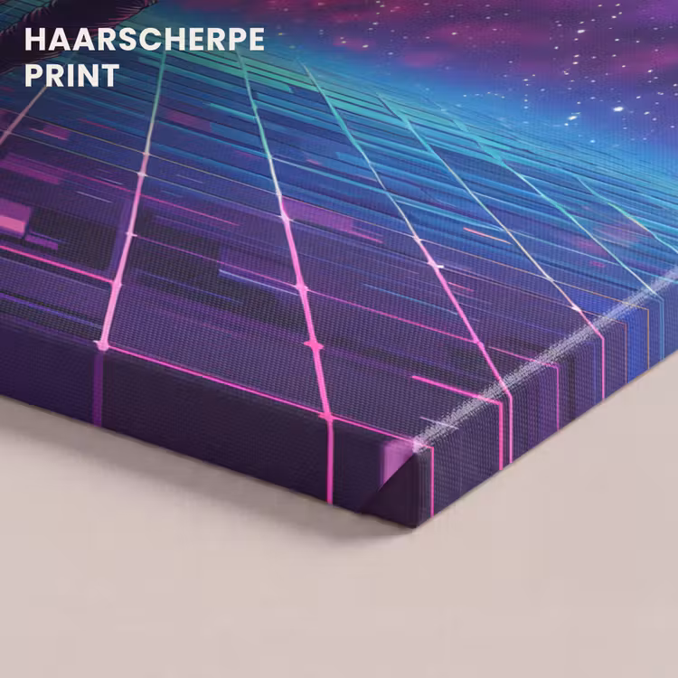 Canvas schilderij - Astronaut - Maan - Roze - Sterrennevels — 5