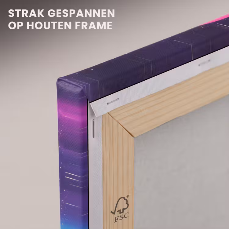 Canvas schilderij - Astronaut - Maan - Roze - Sterrennevels — 7