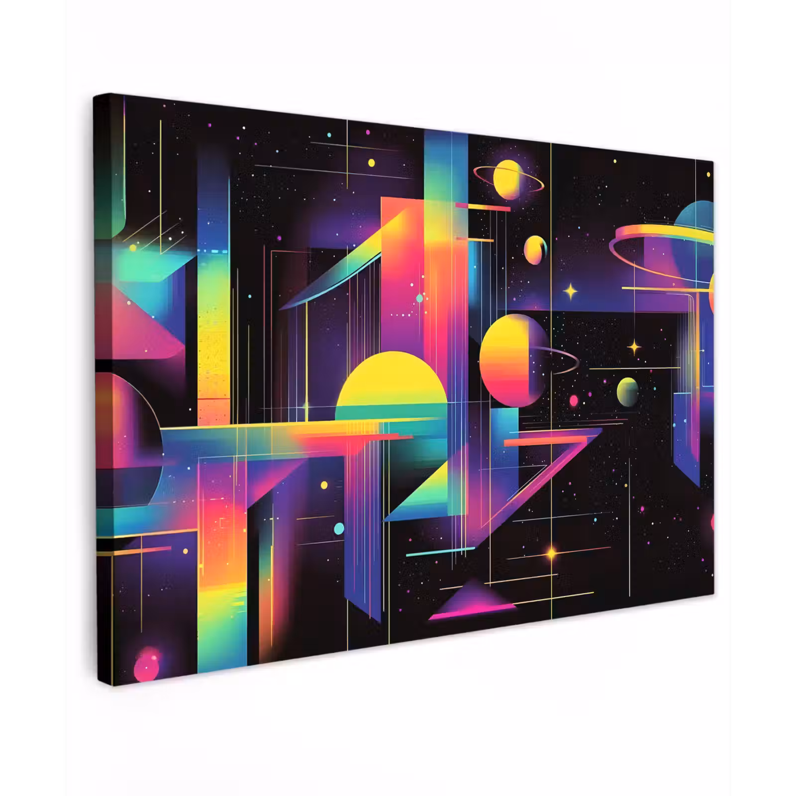 Canvas schilderij - Abstract - Vormen - Kleurrijk - Lijnen — 1