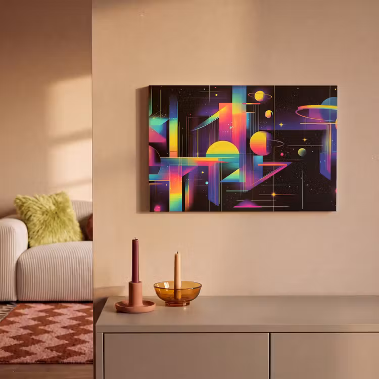 Canvas schilderij - Abstract - Vormen - Kleurrijk - Lijnen — 2
