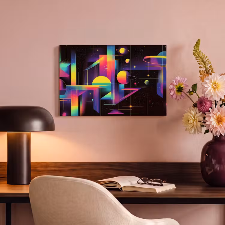 Canvas schilderij - Abstract - Vormen - Kleurrijk - Lijnen — 6