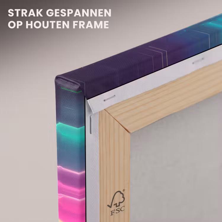 Canvas schilderij - Astronaut - Neon - Roze - Wolken — 7