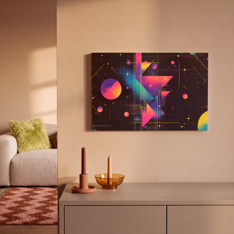 Canvas schilderij - Driehoeken - Cirkels - Abstract - Sterren — 2