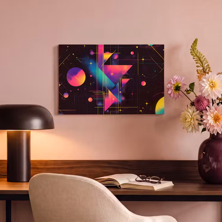 Canvas schilderij - Driehoeken - Cirkels - Abstract - Sterren — 6