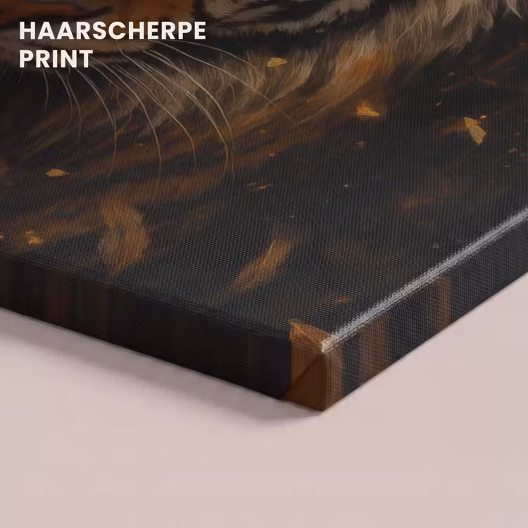 Canvas schilderij - Bladeren - Tijger - Oranje — 5