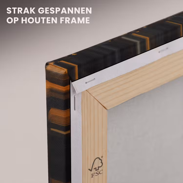 Canvas schilderij - Bladeren - Tijger - Oranje — 7