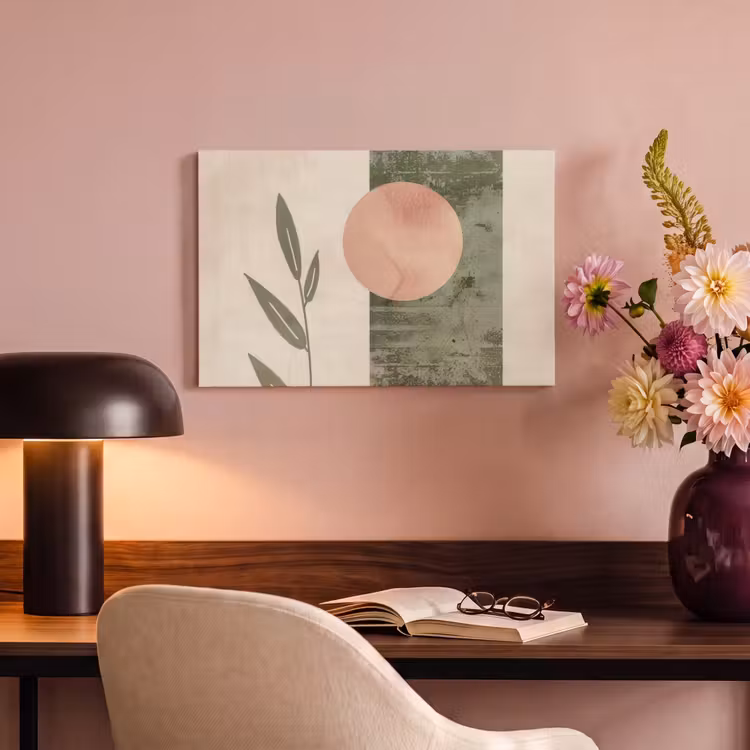 Canvas schilderij - Geometrisch - Roze - Groen - Natuur — 6