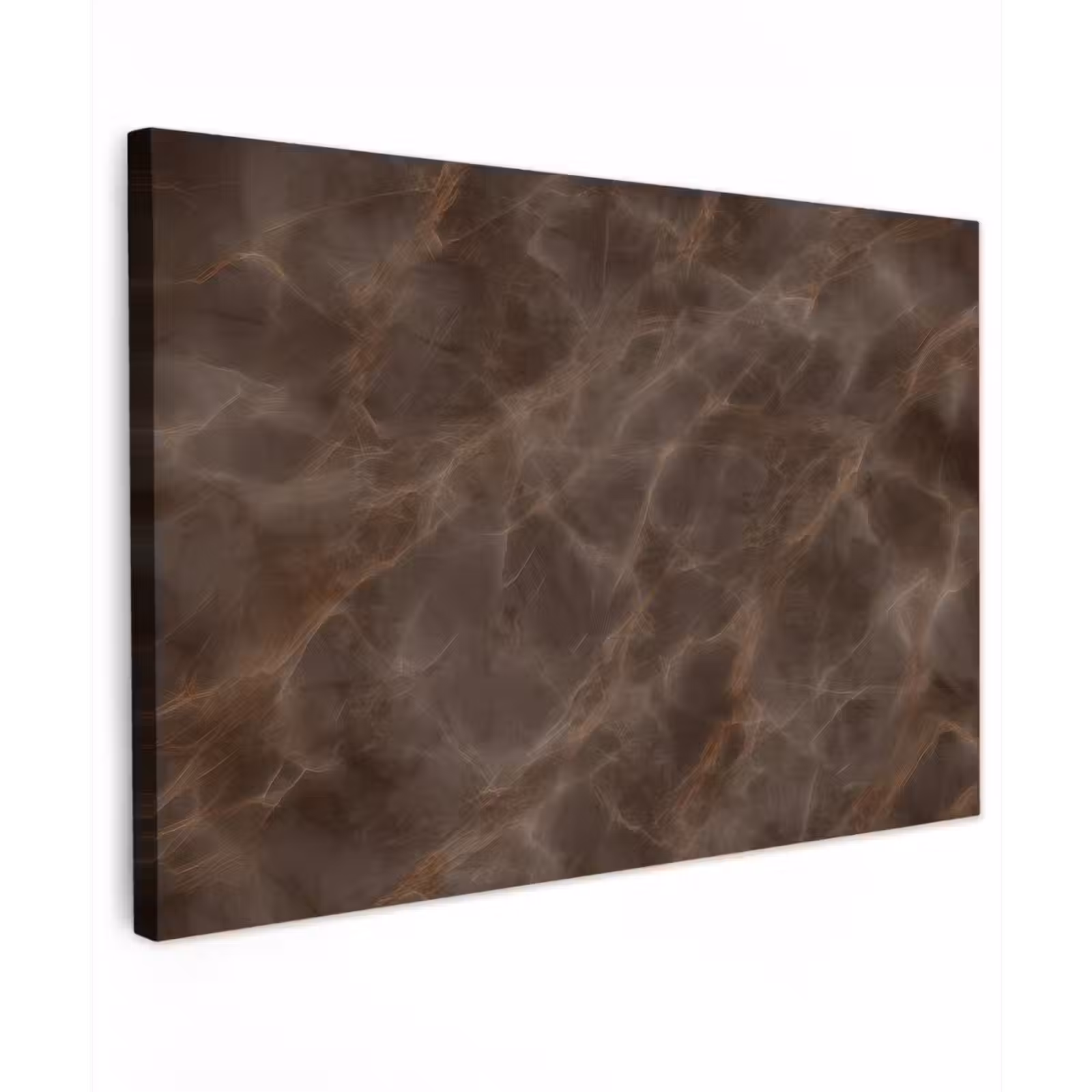 Canvas schilderij - Bruin marmer - Organisch - Natuursteen — 1