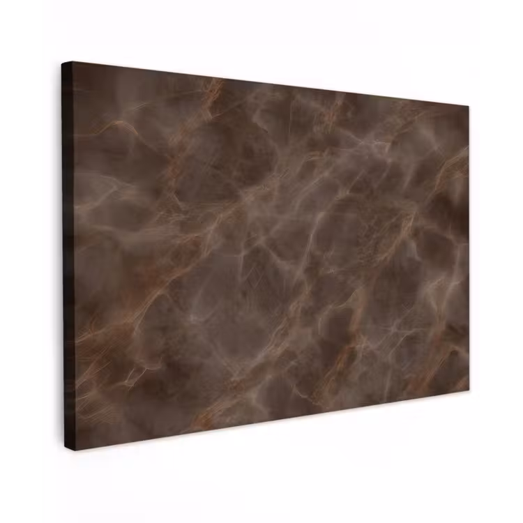 Canvas schilderij - Bruin marmer - Organisch - Natuursteen — 1