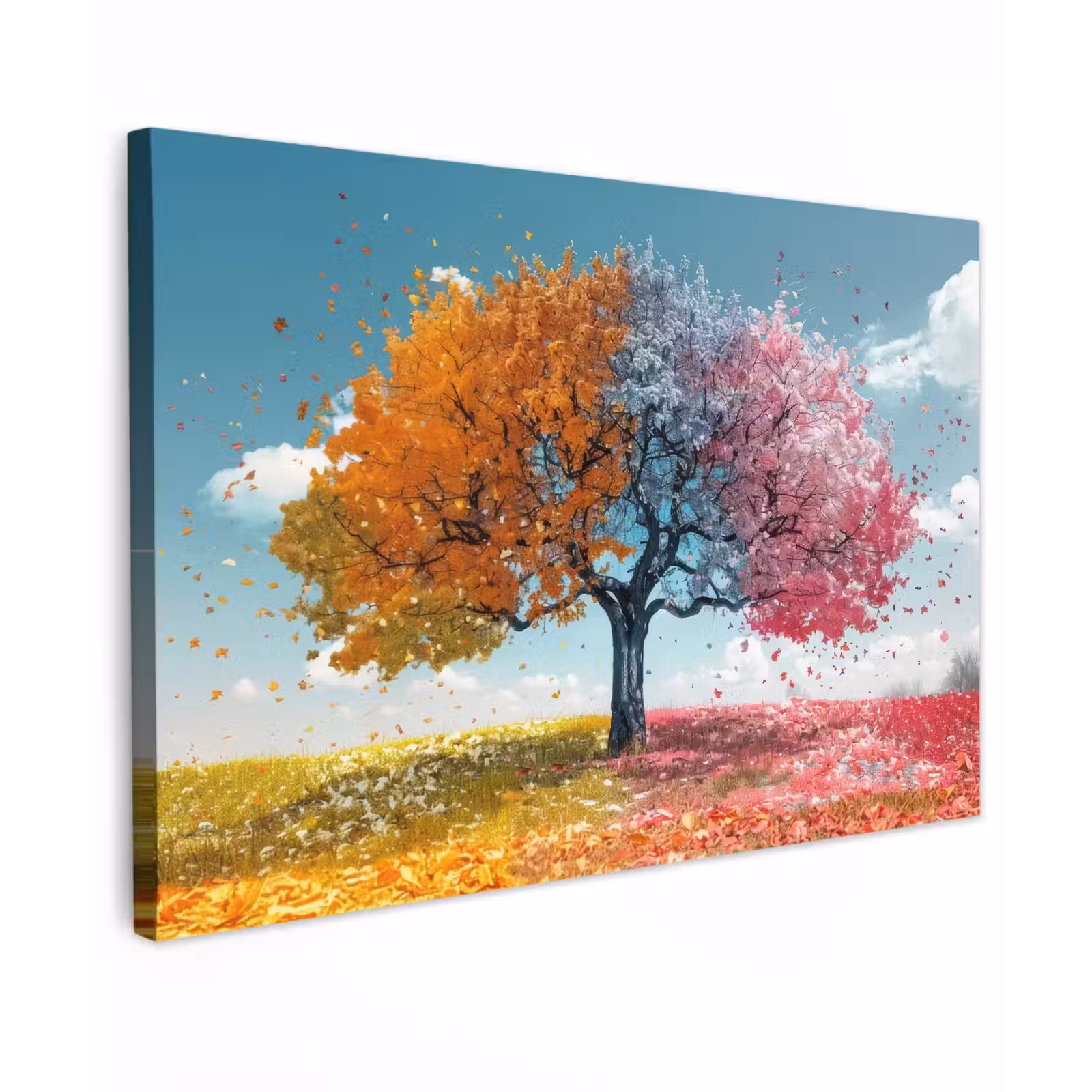 Canvas schilderij - Boom - Kleurrijk - Natuur - Levensboom — 1
